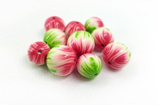 10 Round Beads by Millefiori Technique #7158