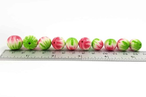 10 Round Beads by Millefiori Technique #7159