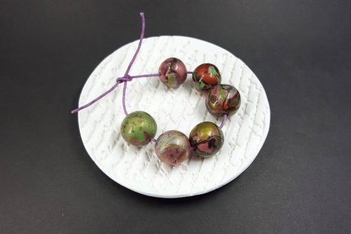 6 pcs Handmade Polymer Clay Beads #7163