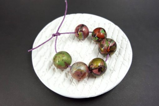 6 pcs Handmade Polymer Clay Beads #7164