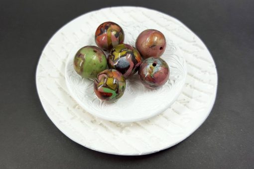 6 pcs Handmade Polymer Clay Beads #7167
