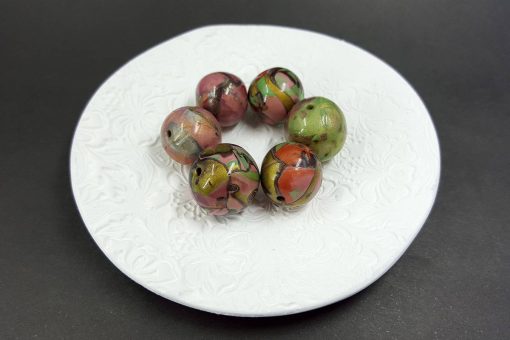 6 pcs Handmade Polymer Clay Beads #7162
