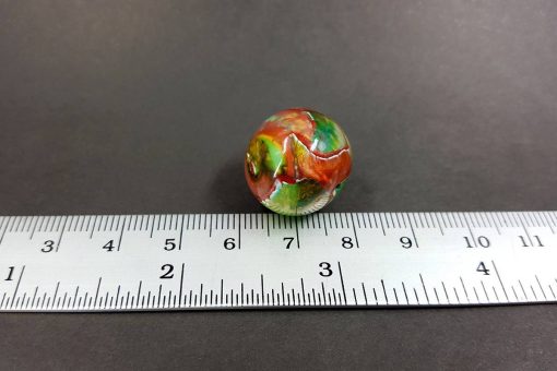 Shining Jade Bead (Polymer Clay) - Green Brown Colors #7652