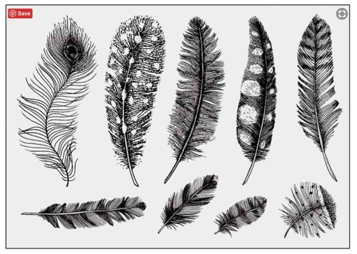 Clear Silicone Stamp "Large Feathers" - Image 4