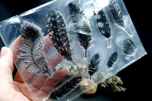 Clear Silicone Stamp "Large Feathers" - Image 3
