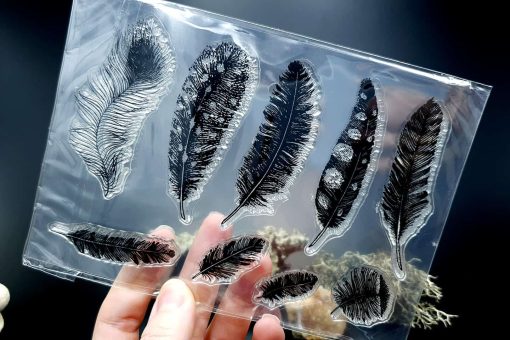Clear Silicone Stamp "Large Feathers" - Image 2