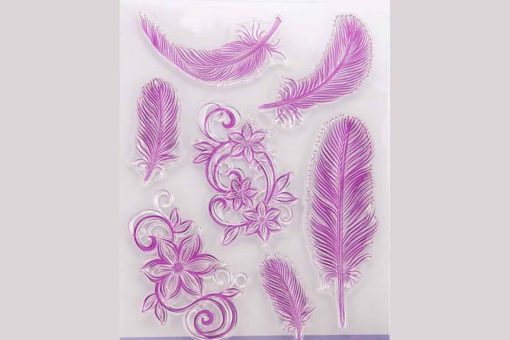 Clear Silicone Stamp "Feathers" #15519