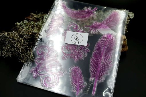 Clear Silicone Stamp "Feathers" #15520