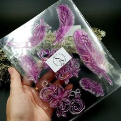 Clear Silicone Stamp "Feathers" #15518
