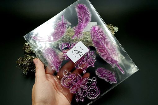 Clear Silicone Stamp "Feathers" #15518