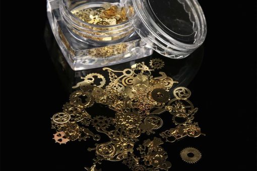 Gold Metal Micro Gear Mixed Steampunk Watch Parts #16282