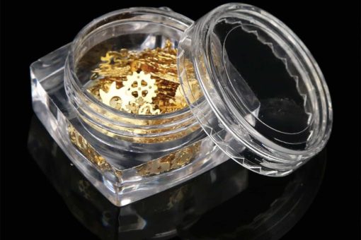 Gold Metal Micro Gear Mixed Steampunk Watch Parts #16287