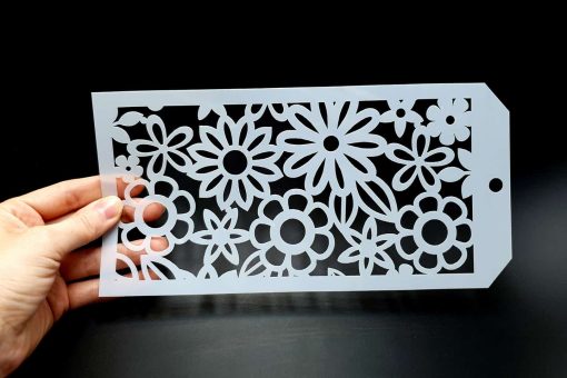 Set of 3 Flowers and Leafs (12x24cm) #17073