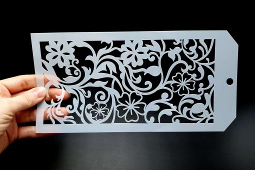 Set of 3 Flowers and Leafs (12x24cm) #17079