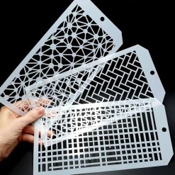 Set of 3 Bricks and lines (12x24cm) #17170