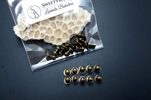 Bronze Closers Screw Nail Rivet, 10pcs #20137