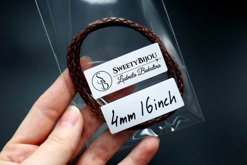 Brown Leather Cord, 16inches/40cm #20168