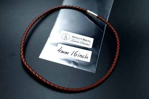 Brown Leather Cord, 16inches/40cm #20189