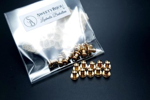 Gold Closers Screw Nail Rivet, 10pcs #20124
