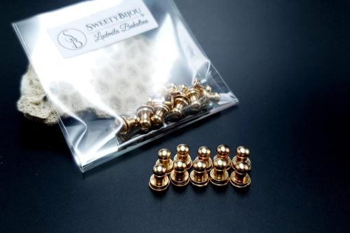Gold Closers Screw Nail Rivet, 10pcs #20126