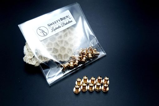 Gold Closers Screw Nail Rivet, 10pcs #20128