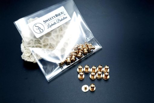 Gold Closers Screw Nail Rivet, 10pcs #20135