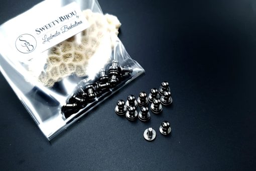 Gun Metal Black Closers Screw Nail Rivet, 10pcs #20136