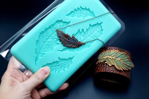 Handmade Silicone Feather Mold #2 (175x105mm) #20259