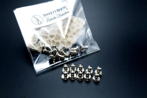 Silver Closers Screw Nail Rivet, 10pcs #20143