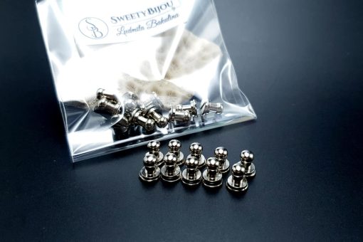 Silver Closers Screw Nail Rivet, 10pcs #20145