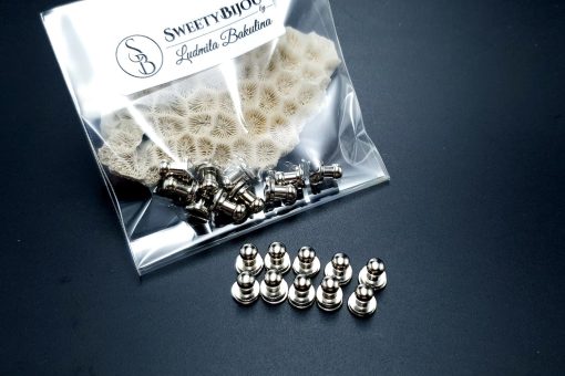 Silver Closers Screw Nail Rivet, 10pcs #20146