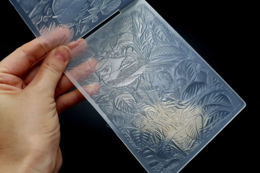 Tooled Leather Bird in the Forest #20718