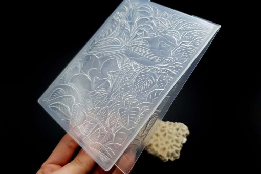 Tooled Leather Bird in the Forest #20731