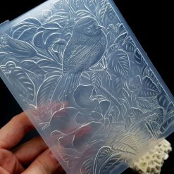 Tooled Leather Bird in the Forest #20738