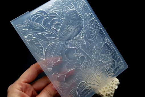 Tooled Leather Bird in the Forest #20738