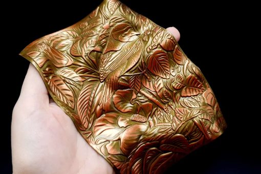 Tooled Leather Bird in the Forest #20765