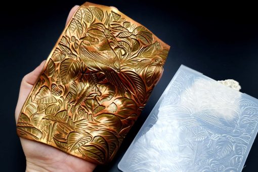 Tooled Leather Bird in the Forest #20771