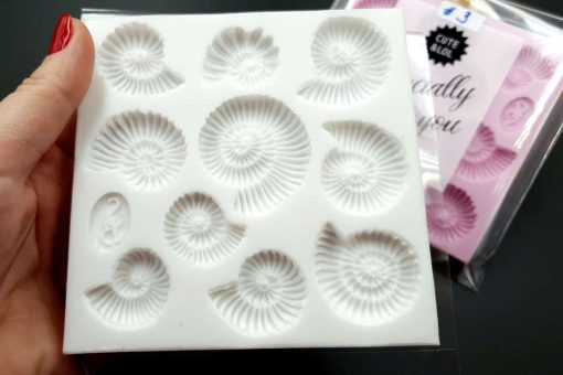Square Medium Ammonites Mold #3 #21926