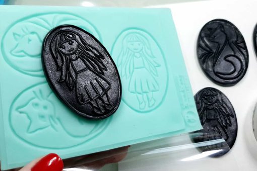 Cloisonne Enamel - Cats and a Girl #21806