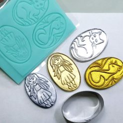 Cloisonne Enamel - Cats and a Girl #21809