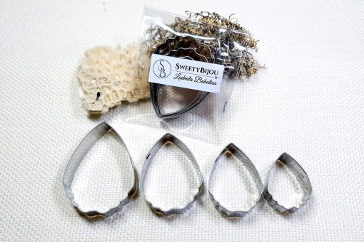 Peony Petal - 4 cutters for polymer clay #22376