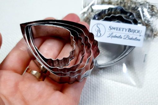 Peony Petal - 4 cutters for polymer clay #22380