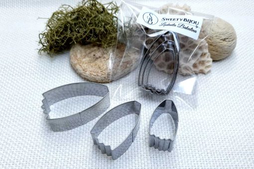 Set of 3 cutters for polymer clay "Petal" #22805