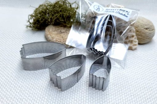 Set of 3 cutters for polymer clay "Petal" #22808