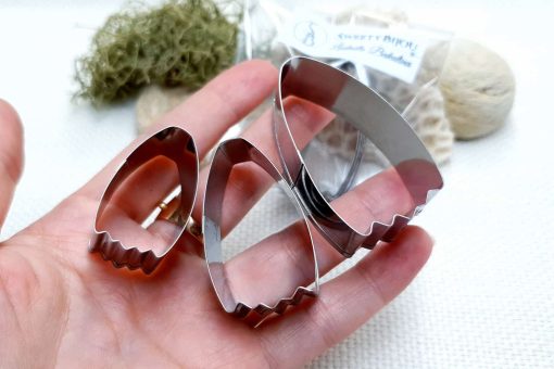 Set of 3 cutters for polymer clay "Petal" #22816