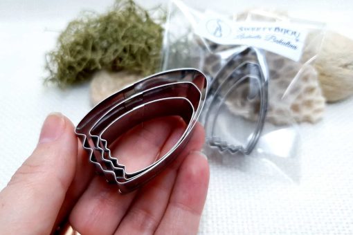 Set of 3 cutters for polymer clay "Petal" #22817