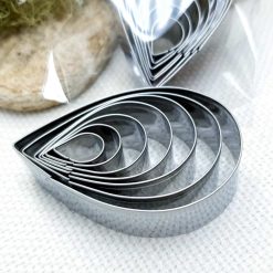 Set of 7 cutters for polymer clay "Tear Drop" #22821