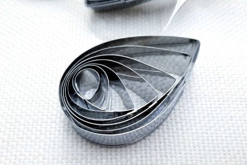 Set of 7 cutters for polymer clay "Tear Drop" #22823