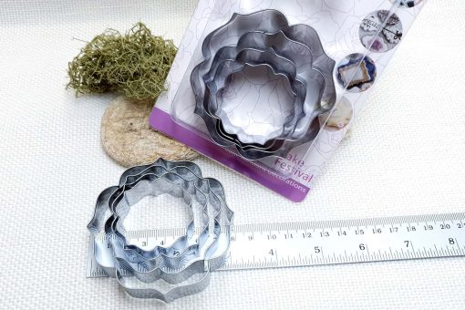 4 pcs Stainless Steel Round Shaped Cookie Cutters #22853