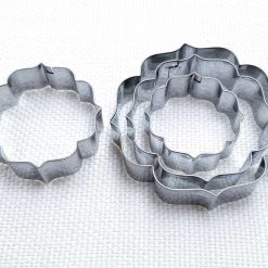 4 pcs Stainless Steel Round Shaped Cookie Cutters #22859